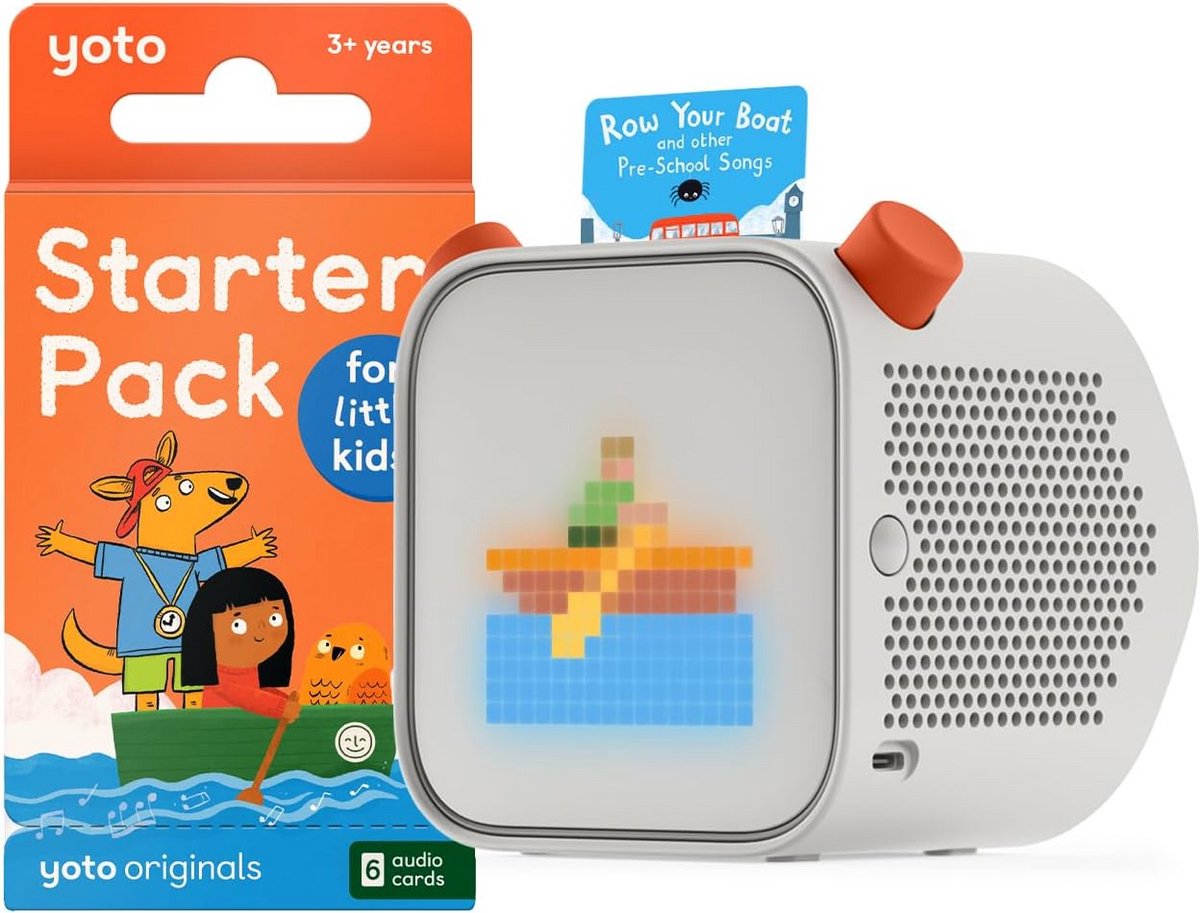 Audio Verhalen Speler - Kindermuziek Box - Kinderen Educatie - Met Nachtlampje - 24 Uur Batterij - Wit