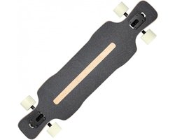 Longboard - Cruiser board - Comfortabel cruisen - Drop Thru deck - 98 cm - Houtnerf