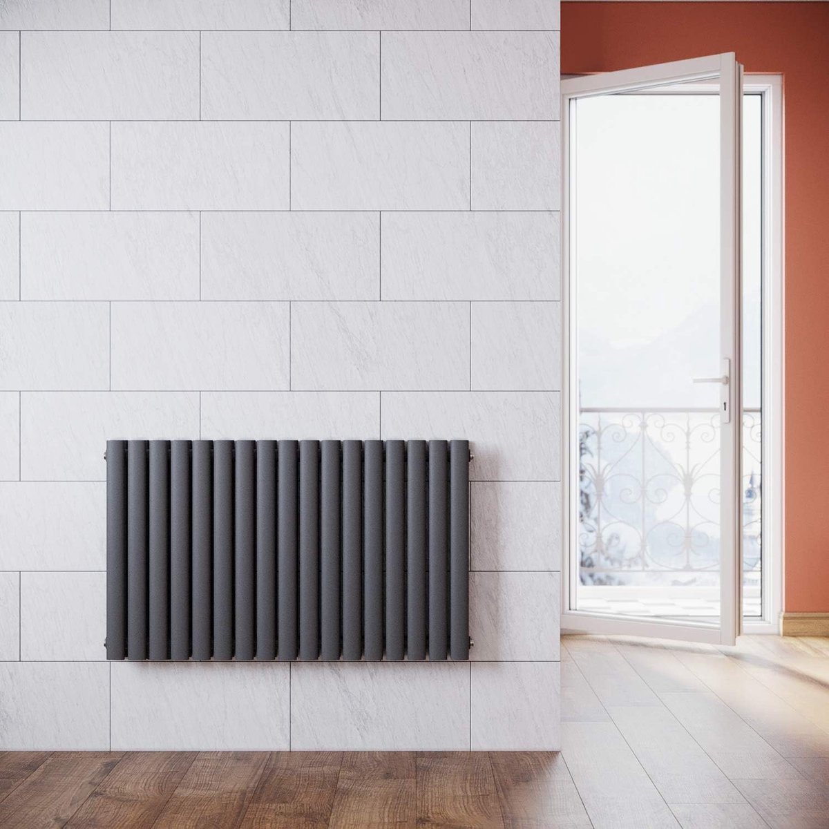 Design Paneelradiator - Dubbele Laags - Ruimte Verwarmen - Hoge Warmteafgifte - 600 x 1005 mm - Antraciet