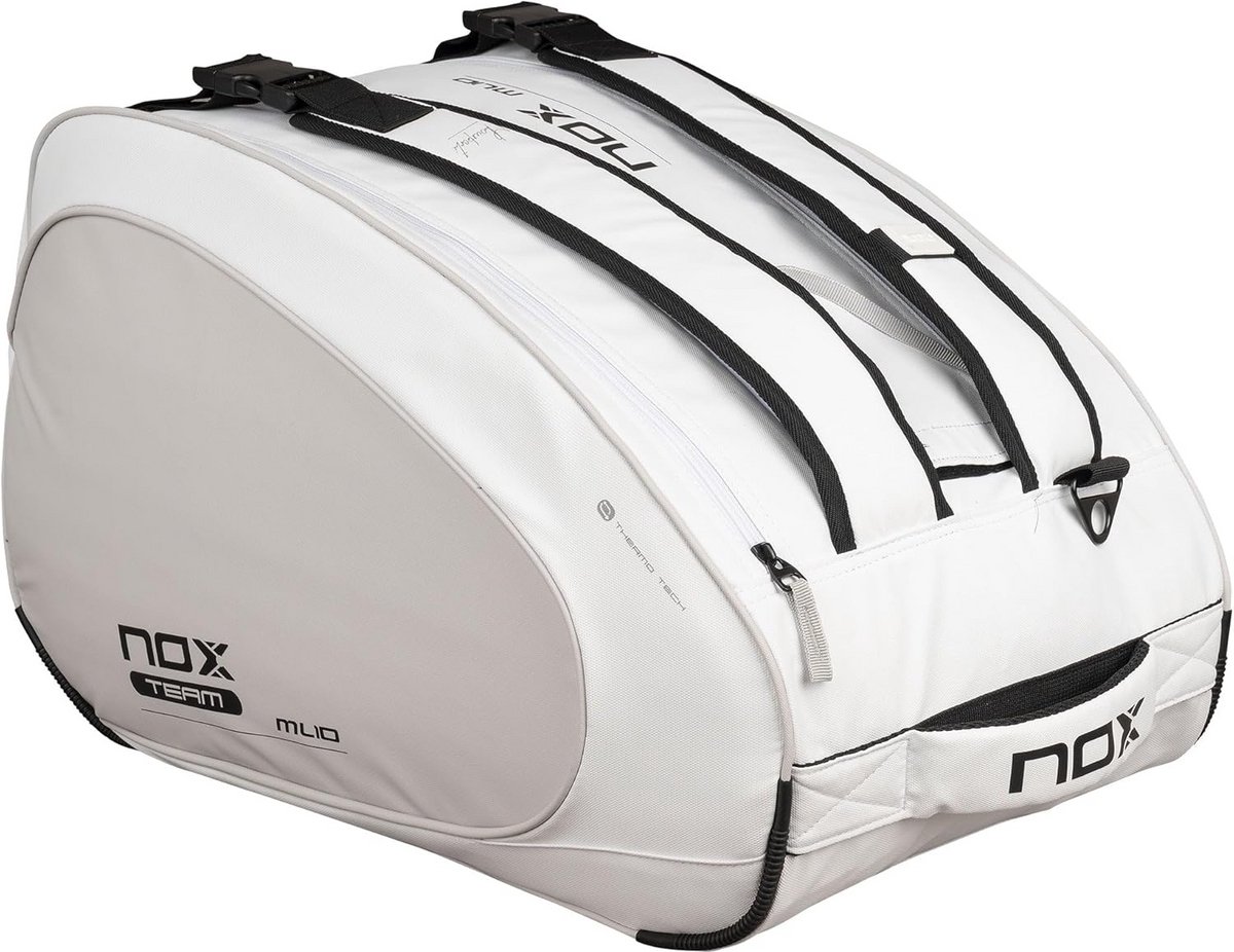 Sporttas - Sportuitrusting - Padel Spelen - Thermoscompartiment - 55 Liter - Wit Grijs