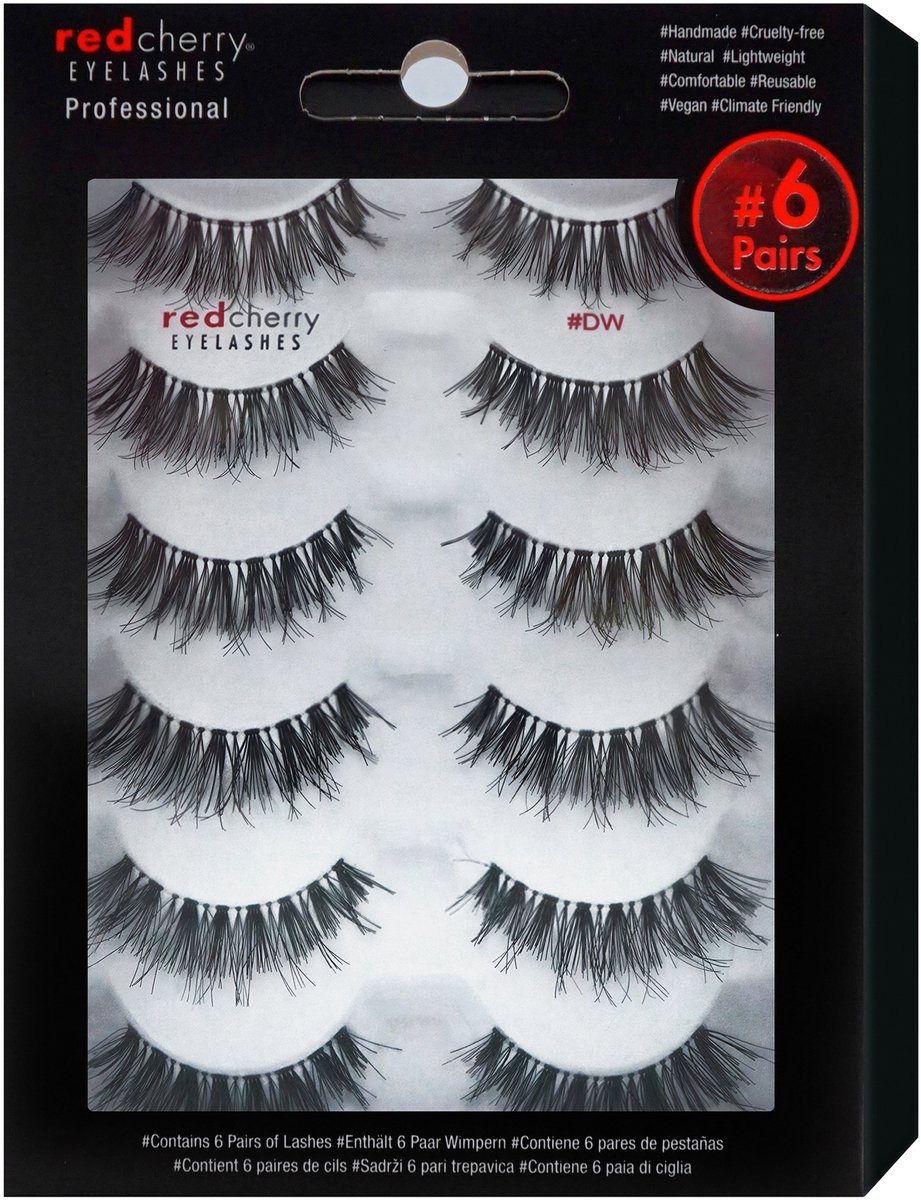 Red Cherry Eyelashes Bandwimpern DW - 6 Pairs