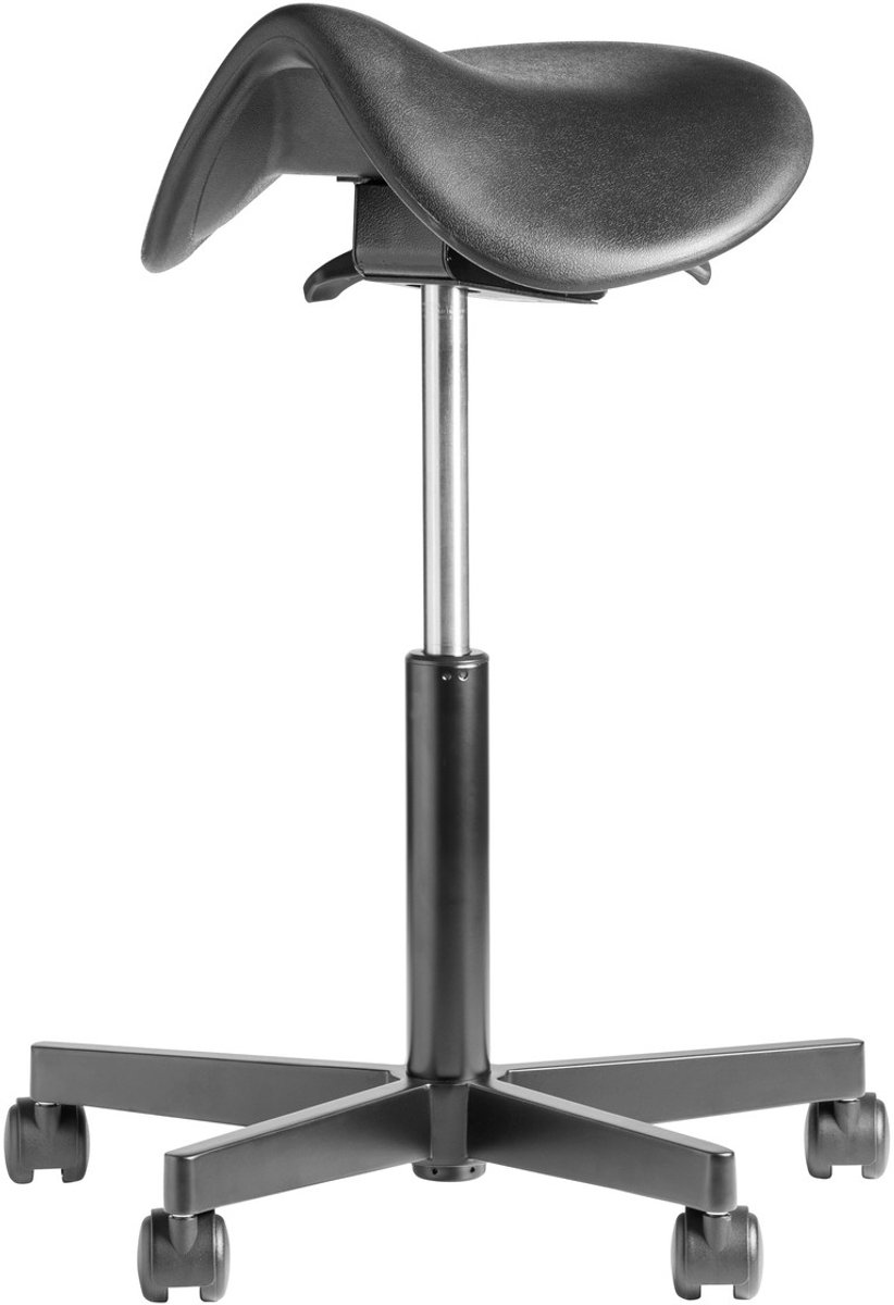 Saddle - Ergonomische Zadelkruk - Antraciet - Met Wielen
