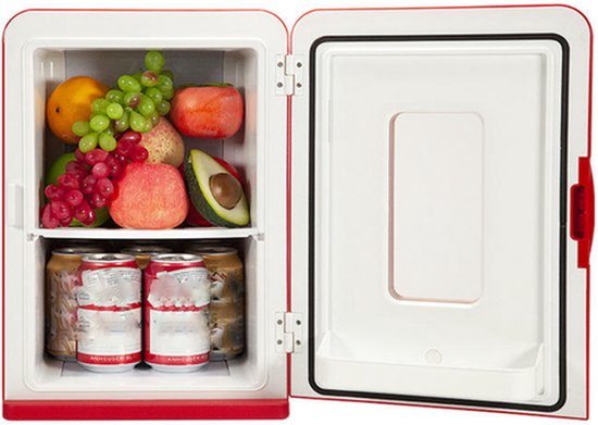 KZQ Mini koelkast 15 liter 2-in-1 minibar koel en warm AC/DC 230V/12V draagbaar zwart zwarte glazen deur voor auto kantoor camping thuis eten drinken van KZQ — afbeelding 4