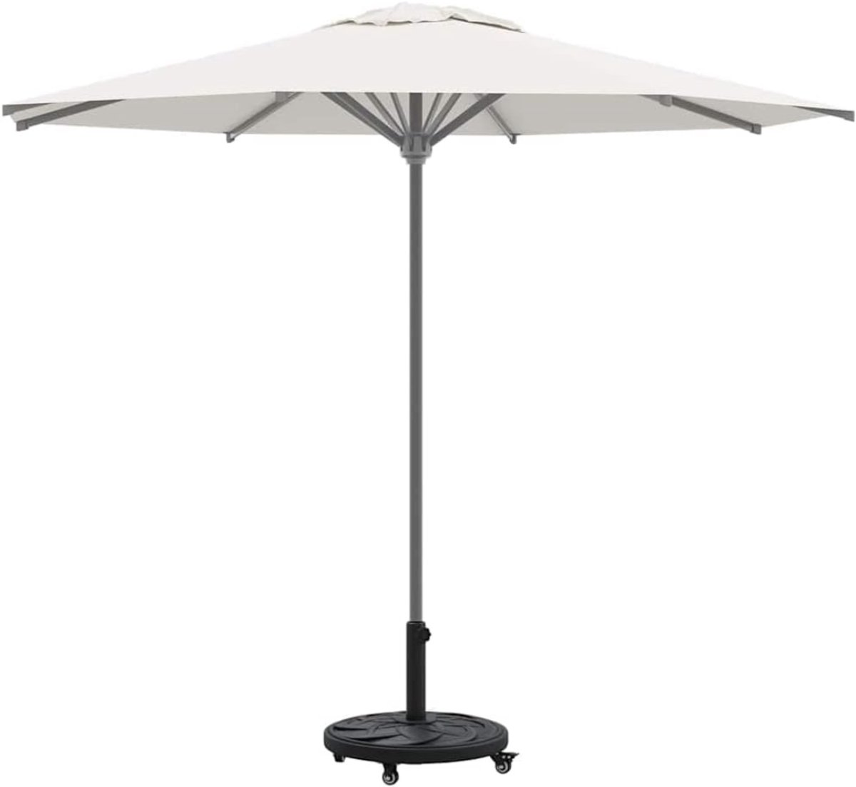 QUOVO® Parasolvoet op Wielen - Parasolvoet - Parasolvoeten - Zwart - ‎45cm x 45cm x 40cm