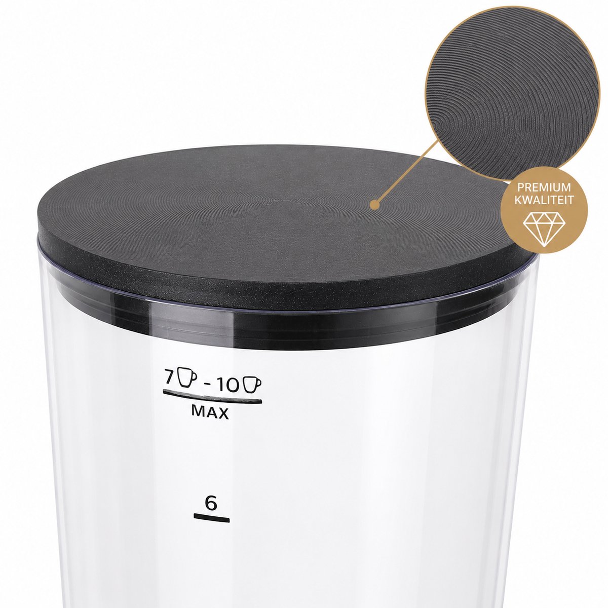 Philips Senseo Switch Waterreservoir Deksel - Reservoirdop - Water Tank Deksel - Vervangend Onderdeel Voor Koffiezetapparaat - Bescherming Tegen Stof En Vuil - Perfecte Pasvorm Voor Philips Senseo Switch HD6592 HD6594 Serie - Zwart