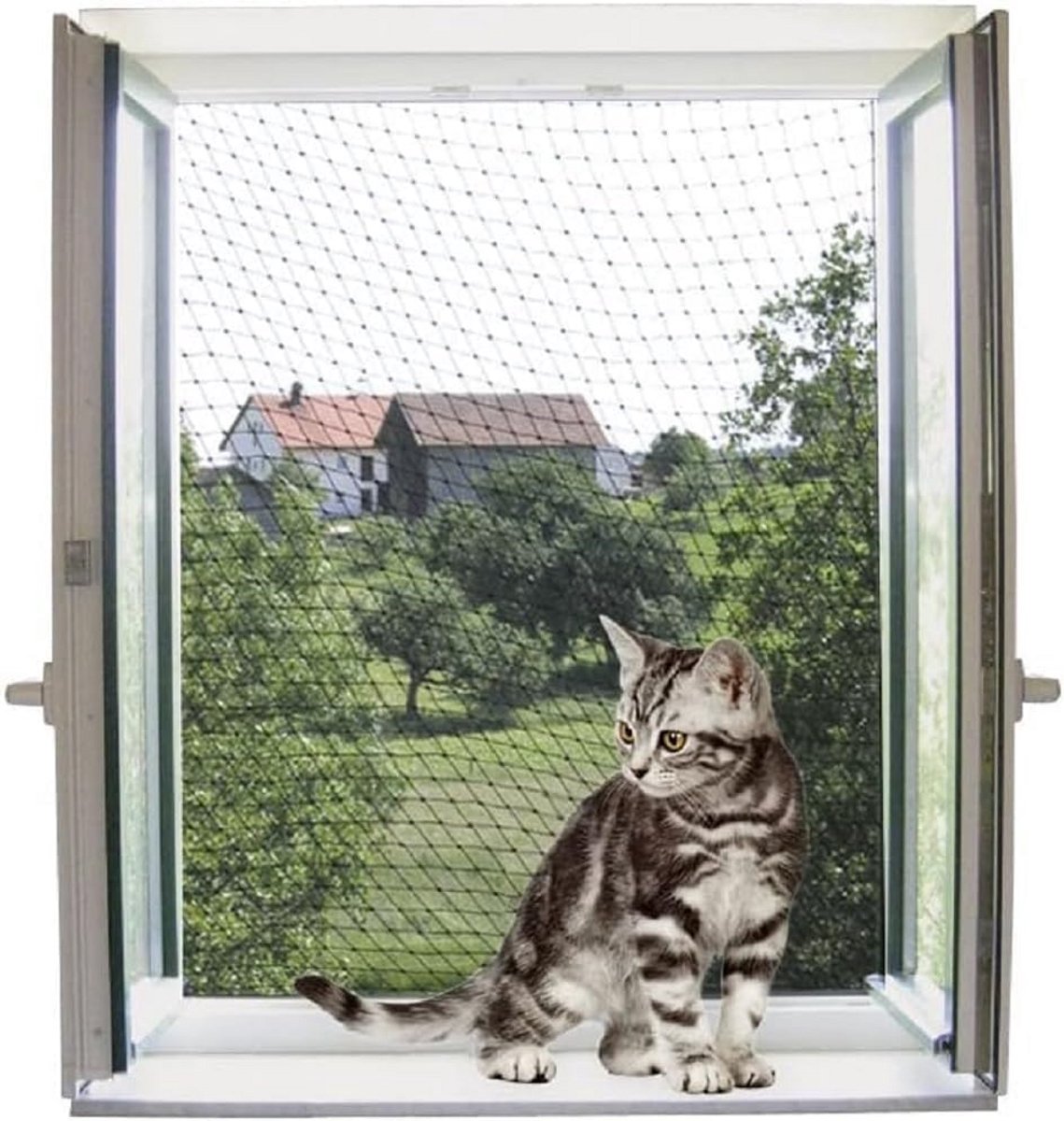 Kattenbeschermingsnet - Veiligheidsnet - Balkon Beveiligen - Transparant Materiaal - 2 x 3 m - Transparant