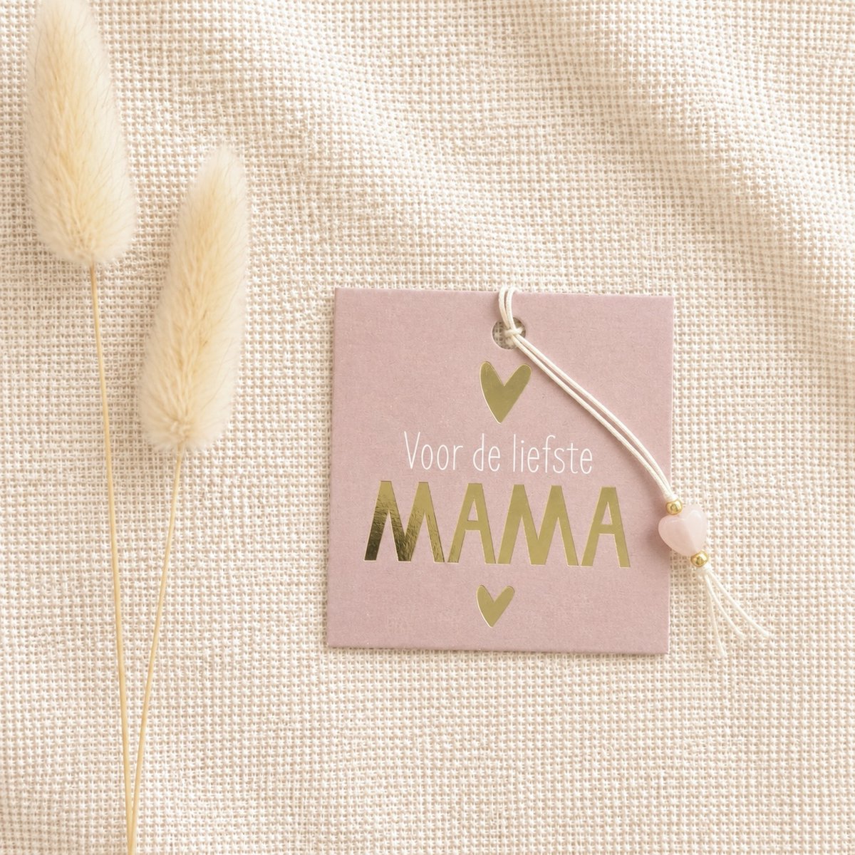 Voor de liefste mama - Rozekwarts edelsteenhanger - Moederdag tip! - cadeau voor mama