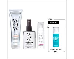 Color Wow Color Trio - Security Shampoo 250ml + Color Wow Extra Strength Dream Coat 50ml +Xtra Large Bombshell Volumizer 50ml & Money Mist 50 ml cadeau - Anti-pluis stylingverzorging - Voor fijn, futloos of extreem pluisgevoelig haar