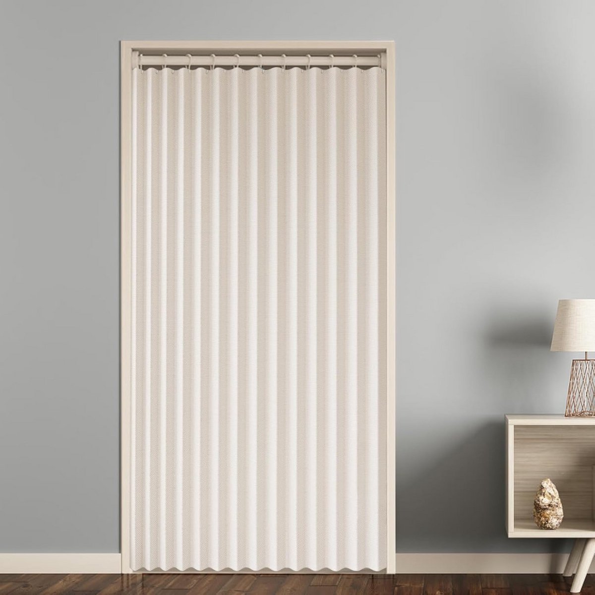 Deur Gordijn - Privacy Scherm - Ruimte Verdelen - Magnetische Sluiting - 78x200cm - Beige
