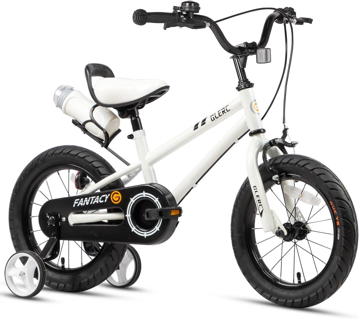 Kinderfiets Loopfiets Leren Fietsen Inclusief Steunwielen 14 inch Wit