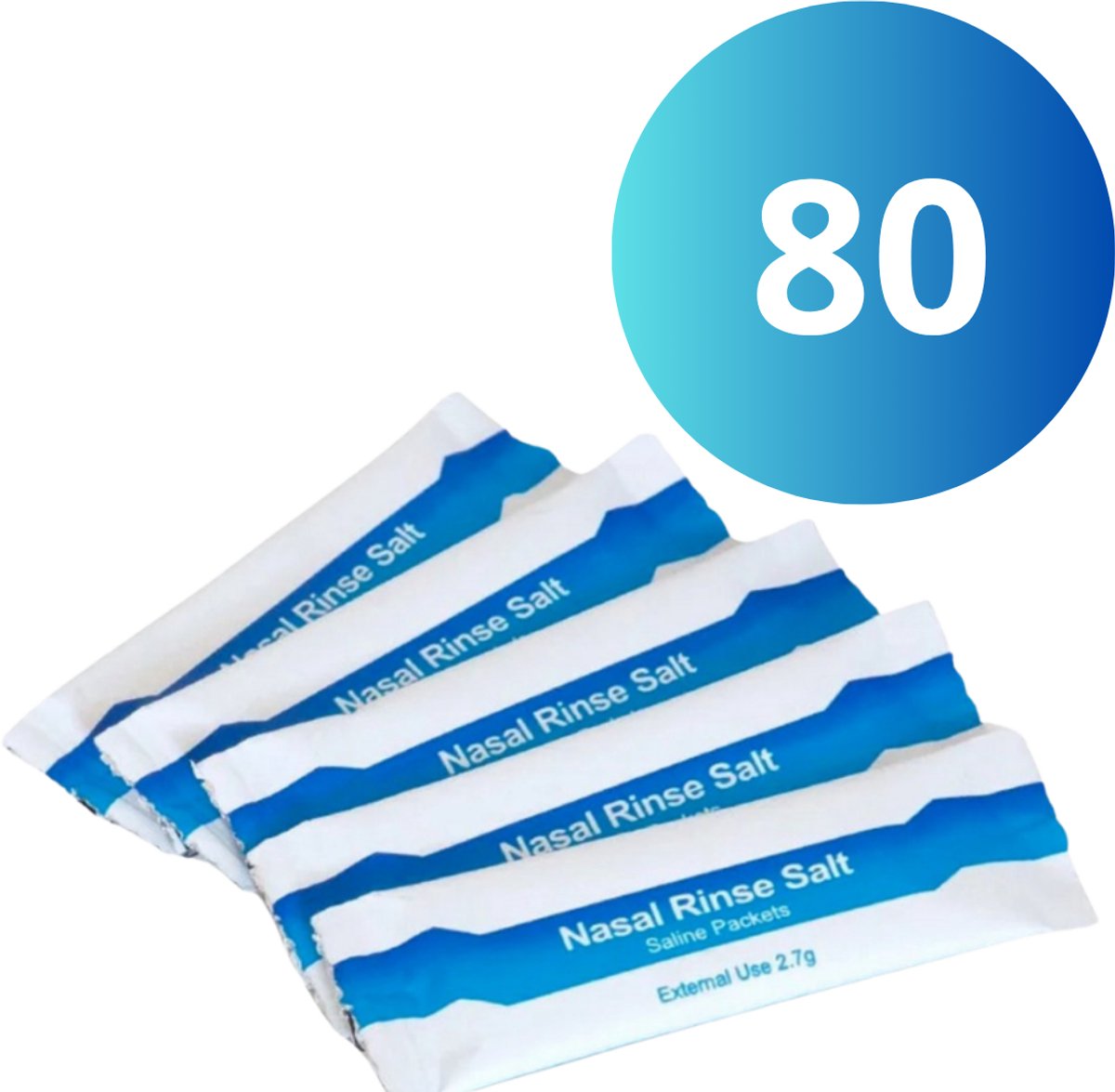 Neus spoelzout - Nasal Zout - Neusdouche - 80 zakjes - Nasaal spoel zout - Neuszout - Nasal Salt