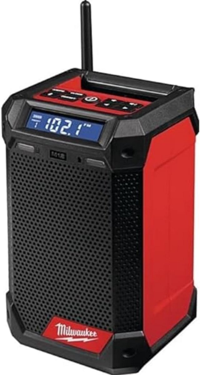 Radio Lader - Werkradio DAB+ - Muziek Luisteren - Accu Aangedreven - 12 Volt - Zwart