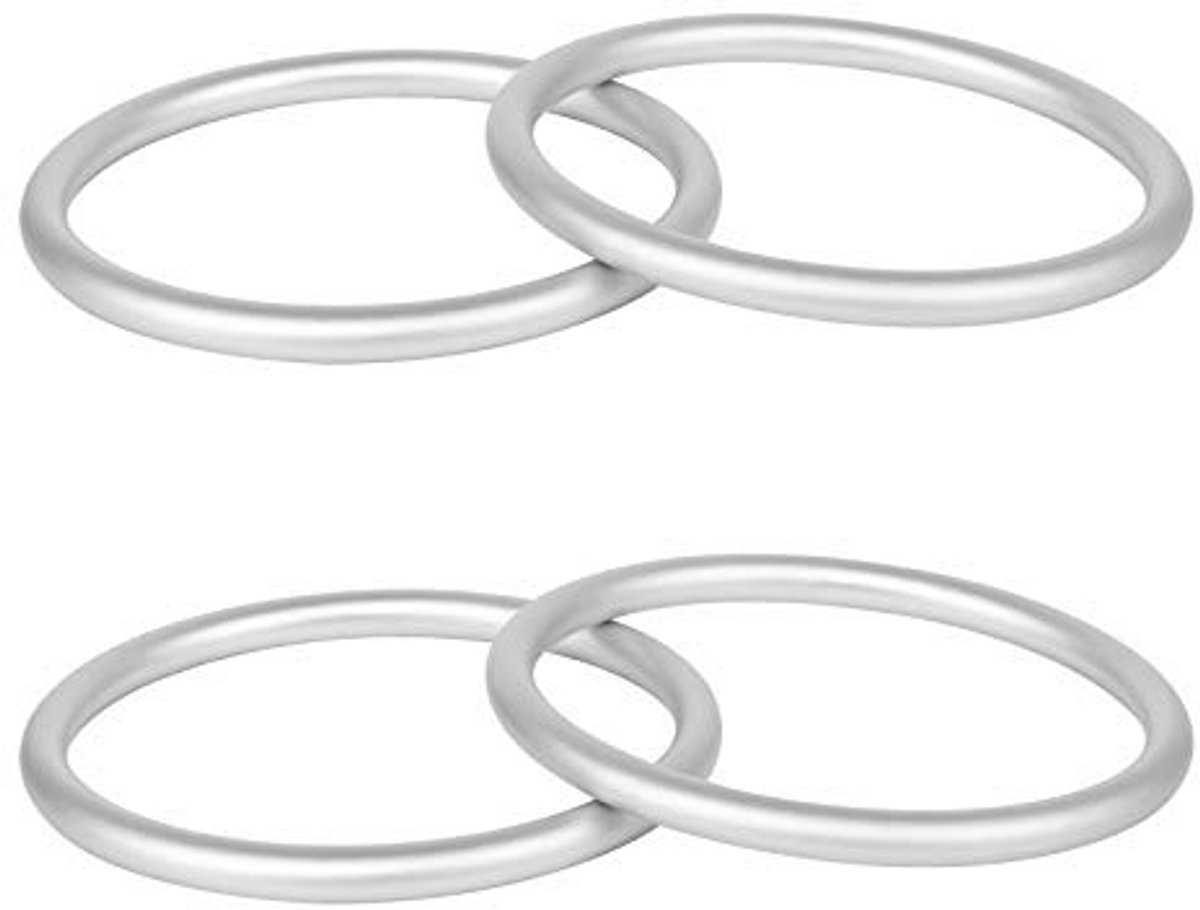 Draagringen Baby - Draagdoek Accessoires - Baby Dragen - Gladde Galvanische Afwerking - 4 Stuks - Zilver