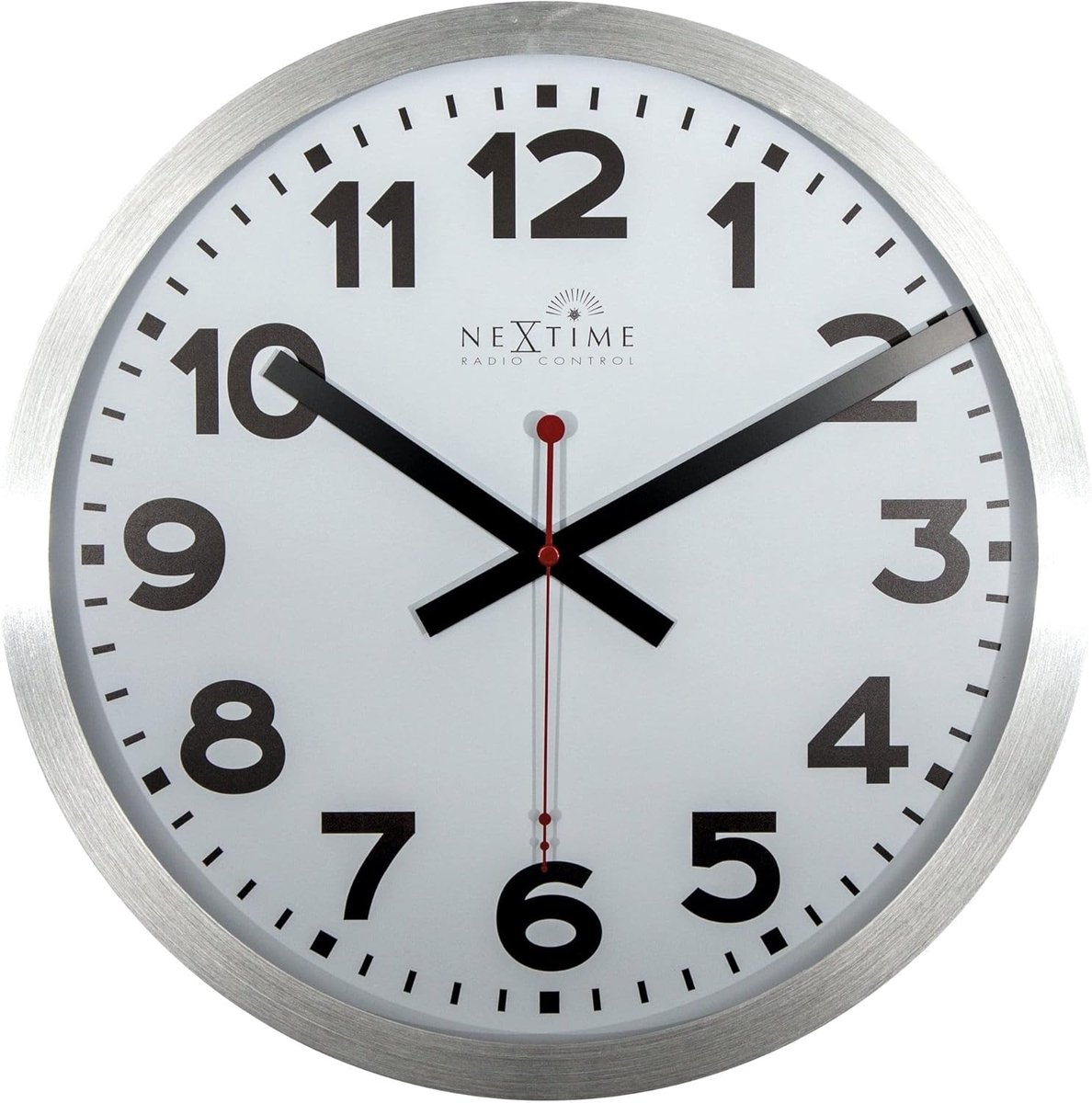 Wandklok - Station Klok - Tijd Bijhouden - Radio Gestuurd - 35cm Diameter - Wit