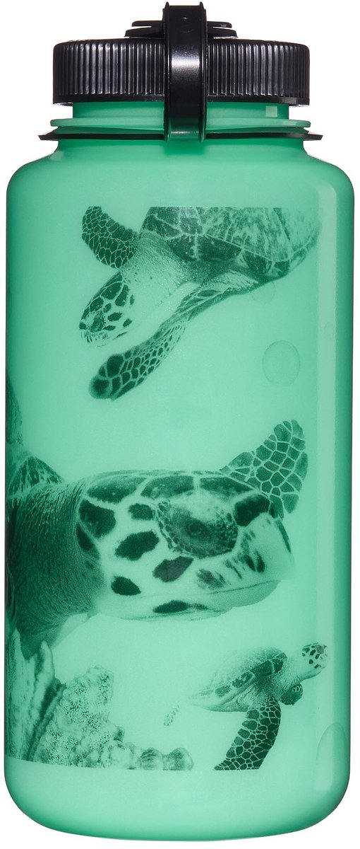 Nalgene - wide-mouth 1000ml glow / black turtle sustain nieuw