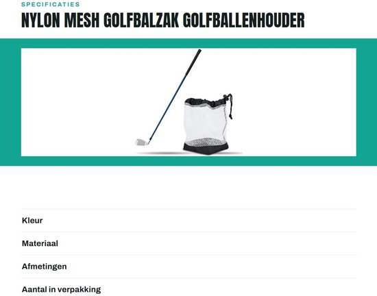 Dailygoody - Golfbalzak - Opbergtasje Golf - Duurzaam Nylon - Geschikt voor 36 Golfballen - Trekkoord Sluiting - Ideaal voor Golfspelers van Merkloos — afbeelding 3