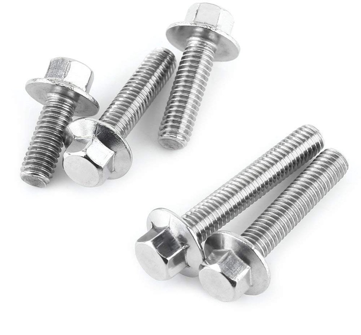 Dailygoods- Flensschroef M6 - Roestvrij Staal 304 - 10 Stuks - Zeskantflensschroeven - Bouwbevestigingen - Ideaal voor Apparatuur - Bevestigingsschroef