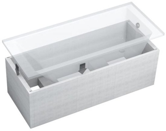Baignoire Badland MAJKA 120 x 70 cm blanche avec support de baignoire