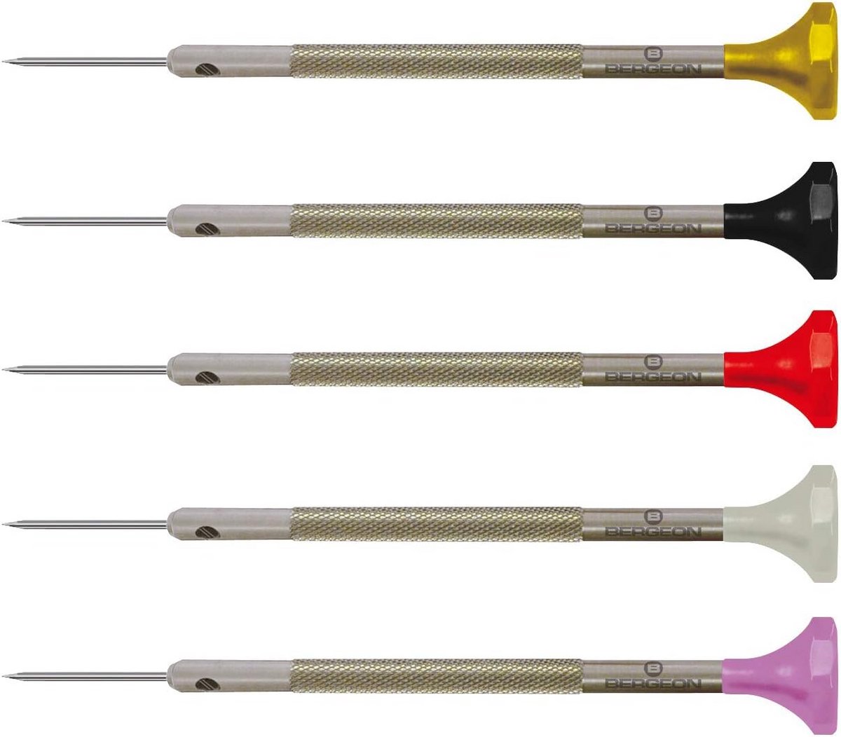Schroevendraaierset - Precisie gereedschap - Kleine reparaties - Roestvrij staal - 5 delig - Zilver