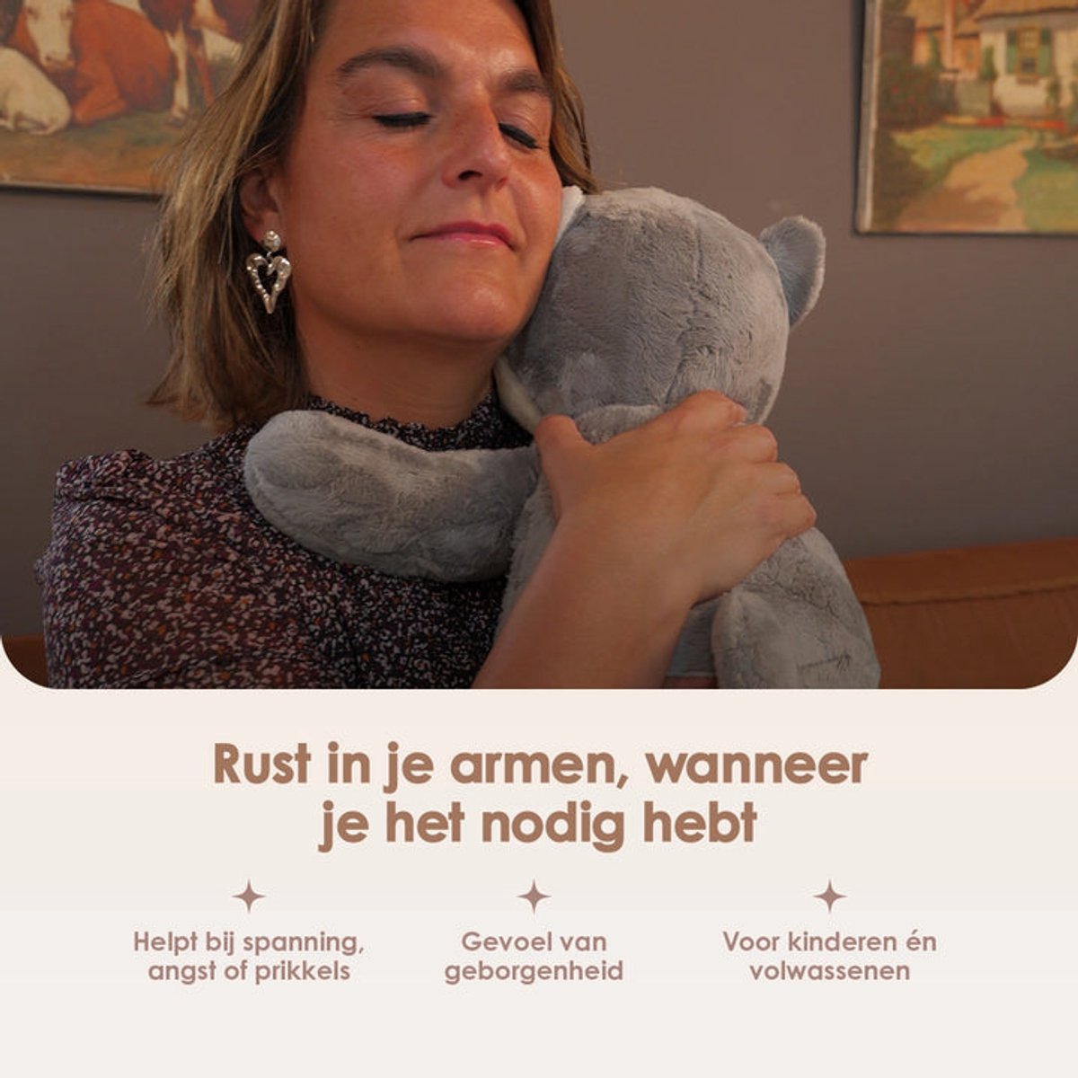 Lotgenootje Verzwaringsknuffel Kat - 45cm/2kg - Verzwaarde Knuffel - Weighted Stuffed Animal - Sensorisch Speelgoed - Zware Knuffel Anxiety - Plushie — afbeelding 3