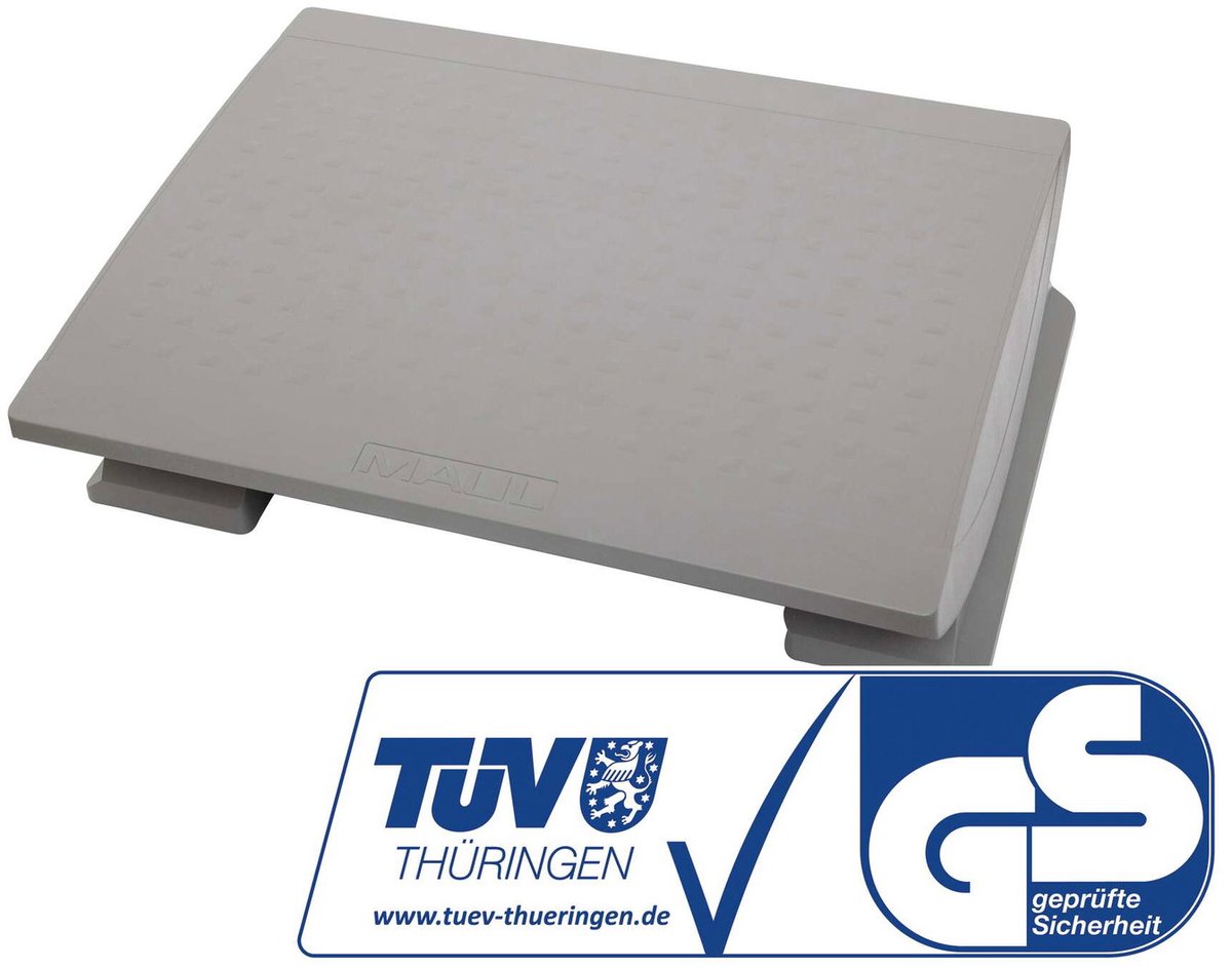 Maul MAULpro Voetensteun ergonomisch - 45 x 39 cm - grijs - kunststof - 1 stuk - MAUL