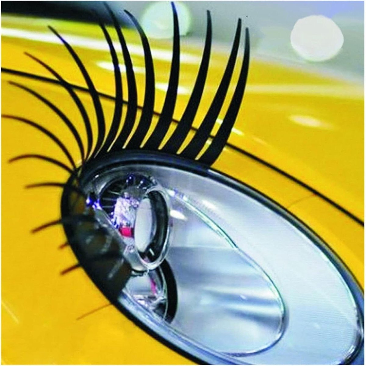 Koplamp Wimpers - Auto Decoratie - Voertuig Personaliseren - 3D Charmant Ontwerp - 2 Stuks - Zwart
