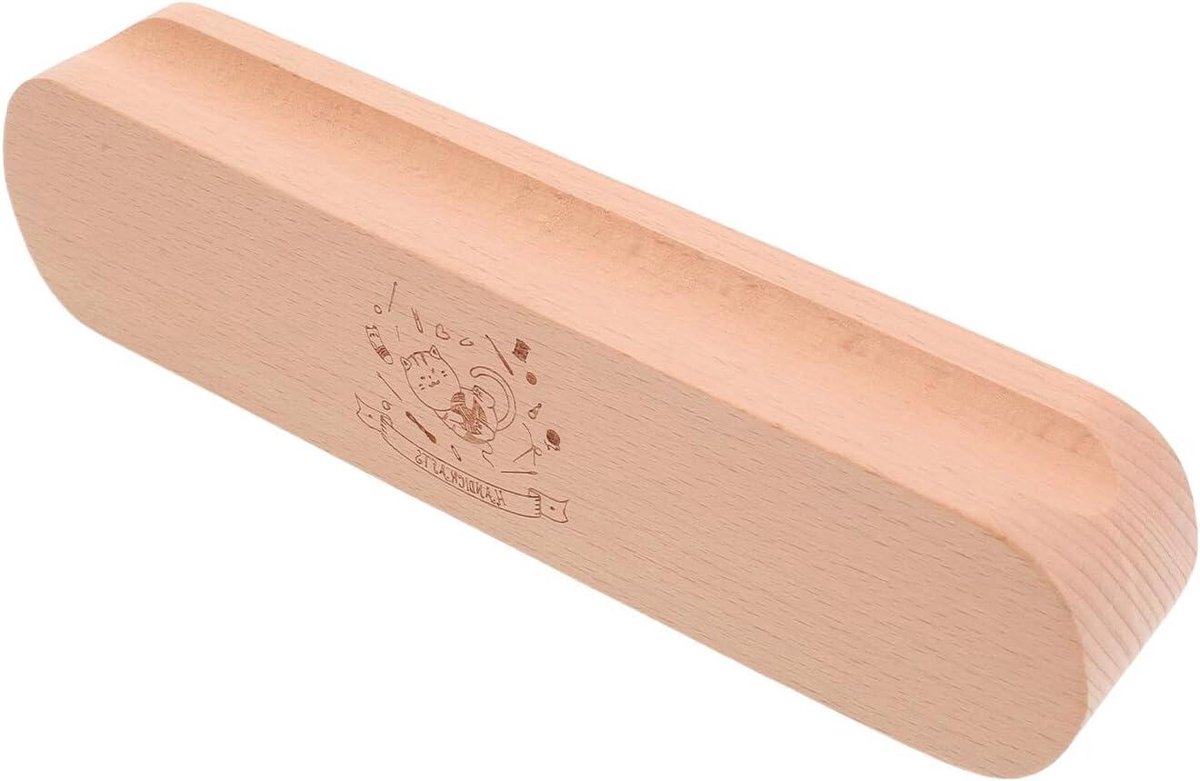 Houten Naadpers - Quilt Tool - Naden Strijken - Ergonomisch Ontwerp - 24 cm Lengte - Beige