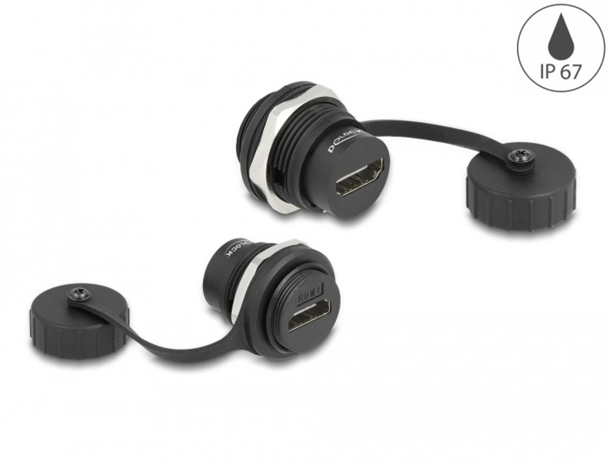 HDMI-A ingebouwde connector met beschermende cap IP67 stof en waterdicht