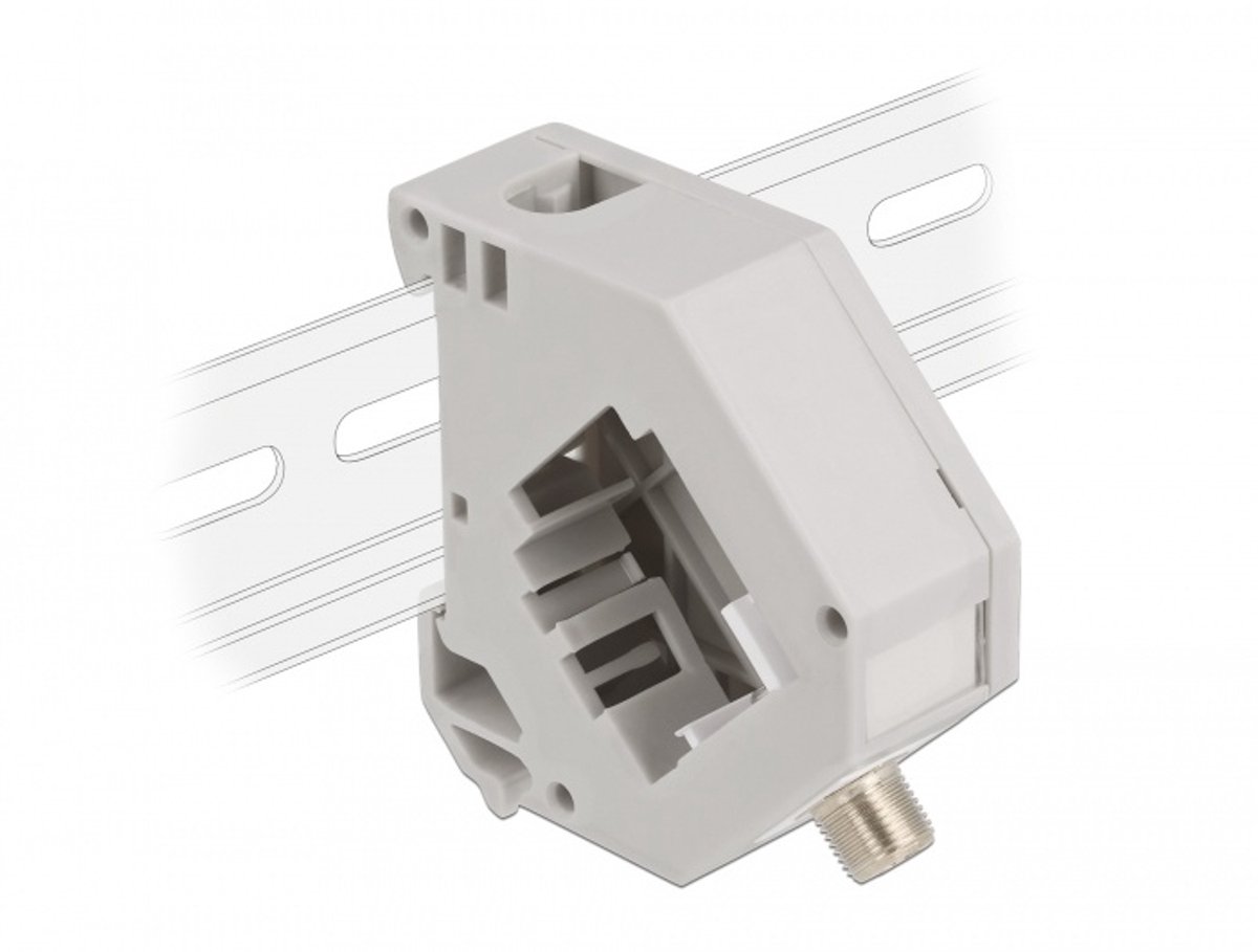 DIN Rail -adapter met Keystone F Vrouw tot F Vrouw