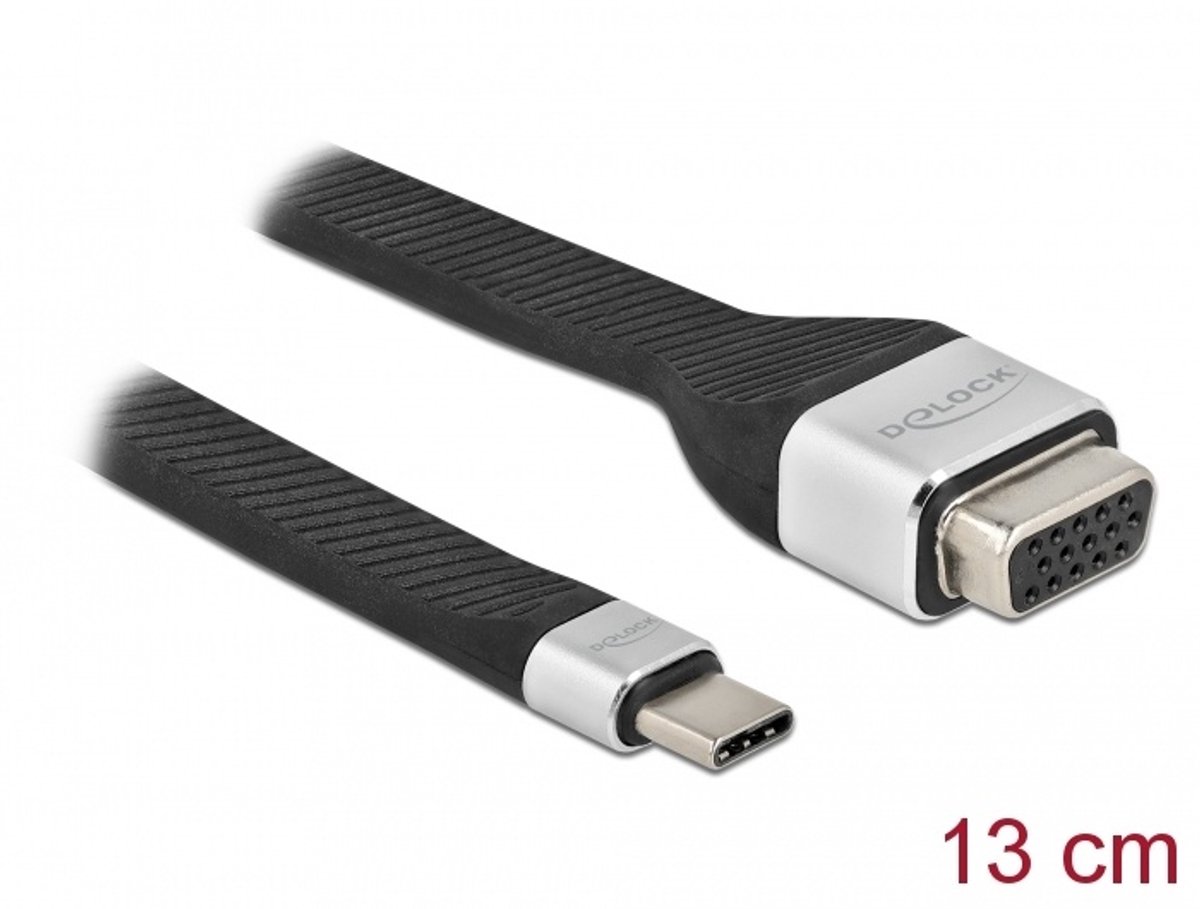 FPC platte lintkabel USB Type-C naar VGA (DP ALT-modus) 13 cm