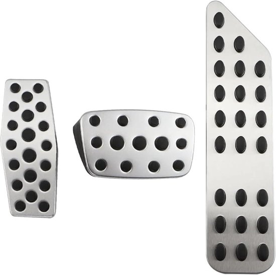Auto Pedaalhoezen - Auto Accessoires - Verbeterde Rijervaring - Antislip Ontwerp - 3 Stuks - Zilver — afbeelding 2