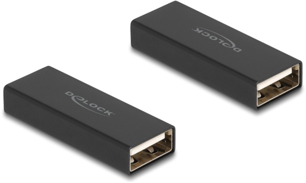 Delock Adapter Gender Changer USB 2.0 Type-A male to male metal