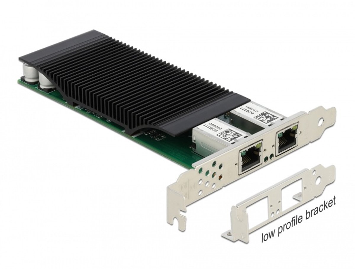 PCI Express X4 -kaart tot 2 x RJ45 Gigabit Lan Poe+ I350