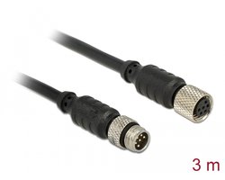 Navilock Extensions cable M8 male > M8 female waterproof 3 m for M8 GNSS receiver