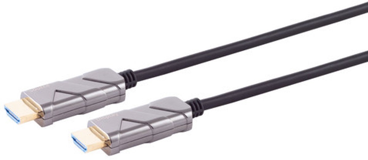 Actieve HDMI 2.1 Kabel - 8K 60Hz - DSC tot 10K 120Hz - Verguld - 50 meter - Zwart