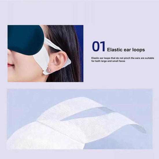 Verwarmd Oogpad - Droge ogen patch - Spa ontspanning - Stoom vocht afgifte - 185 x 75 cm - Wit — afbeelding 3