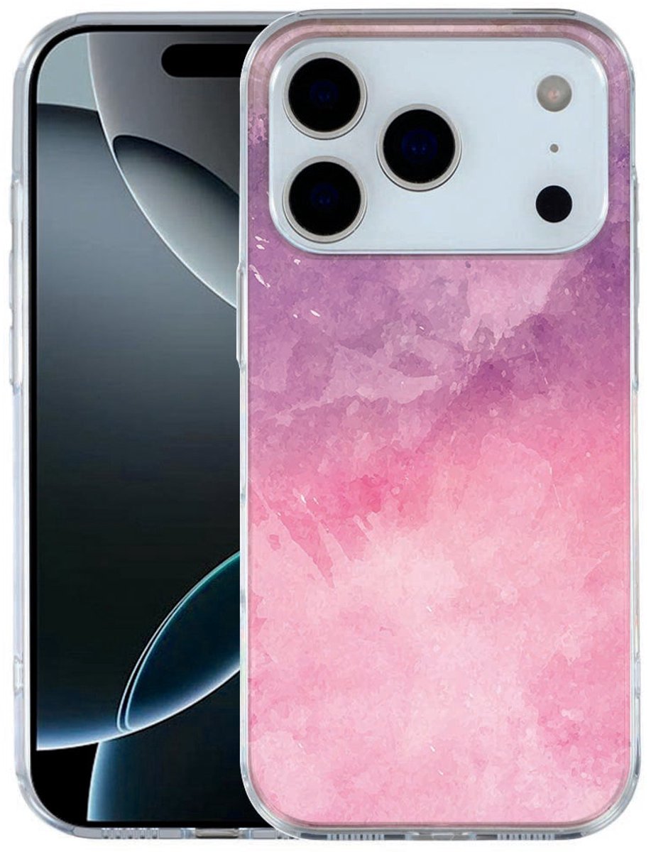TPU Hoesje Apple iPhone 17 Pro Pink Purple Paint