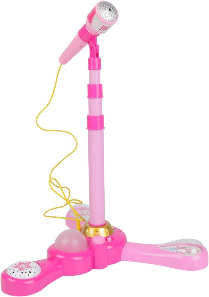 Kinder Microfoon - Zangspeelgoed - Muziek Maken - Verstelbare Hoogte - 53-89 cm - Roze