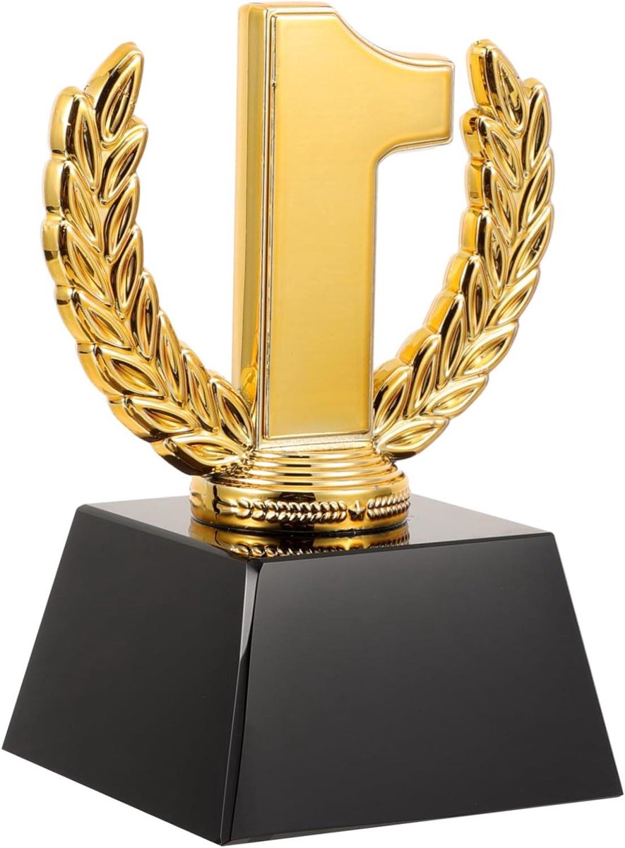 Sport Trofee - Prijs Bekers - Wedstrijd Beloning - Gemaakt van kunststof - 7 cm hoog - Goud