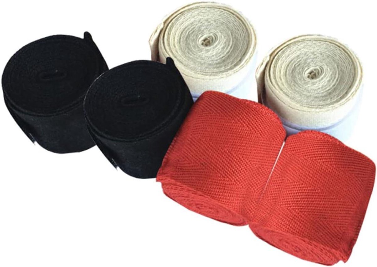 Hand Wraps - Boksbandages Elastisch - Sport Bescherming - Ademend Katoen - 250 cm - Zoals Getoond