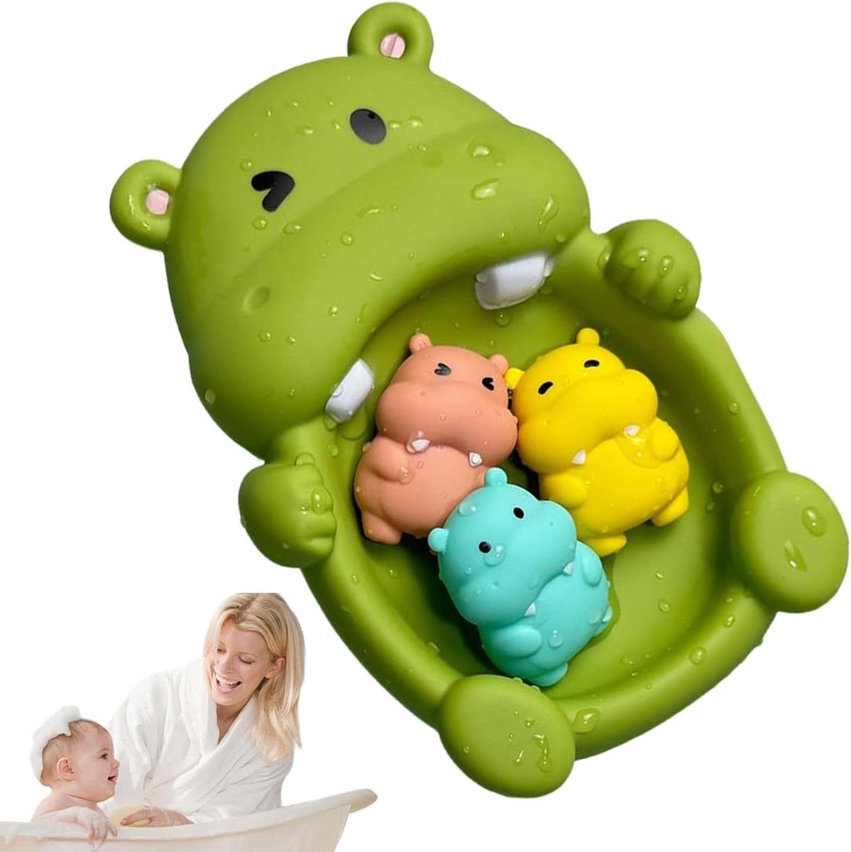 Badspeelgoed Set - Dierenvormen Rubber - Baby Zwemplezier - Drijvend Ontwerp - 4 Stuks - Multicolor