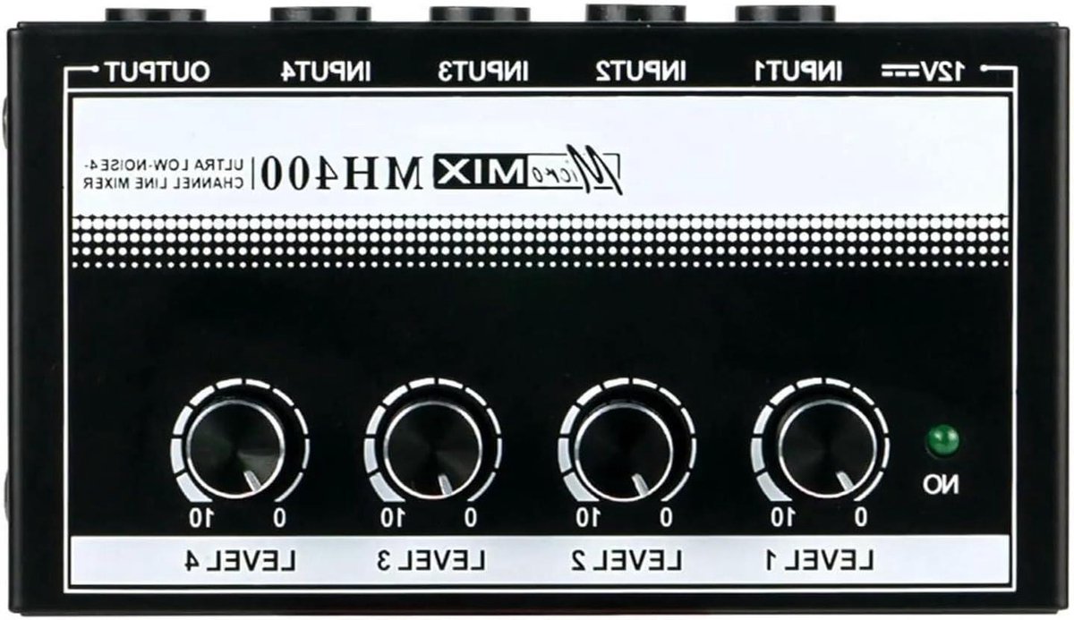Professionele Mixer - Audiomixer - Muziek Maken - 4 Kanaals Lijnmixer - Compact Formaat - Zwart
