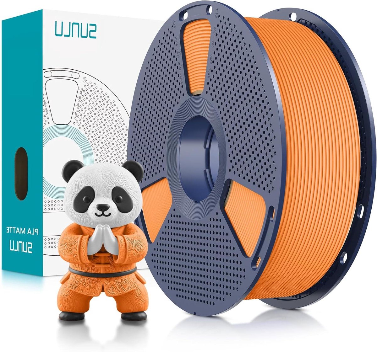 3D Printer Filament - PLA Materiaal - Modelbouw Maken - Mat Uiterlijk - 1.75mm 1kg - Zonnig Oranje
