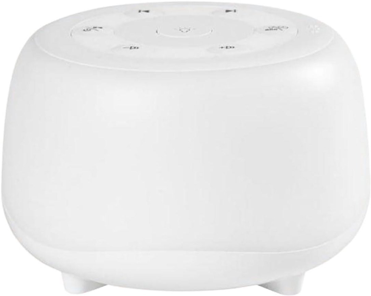 Geluidsmachine Baby - Witte Ruis - Rustgevende Sfeer - 34 Geluiden - 10x10x10 cm - Wit