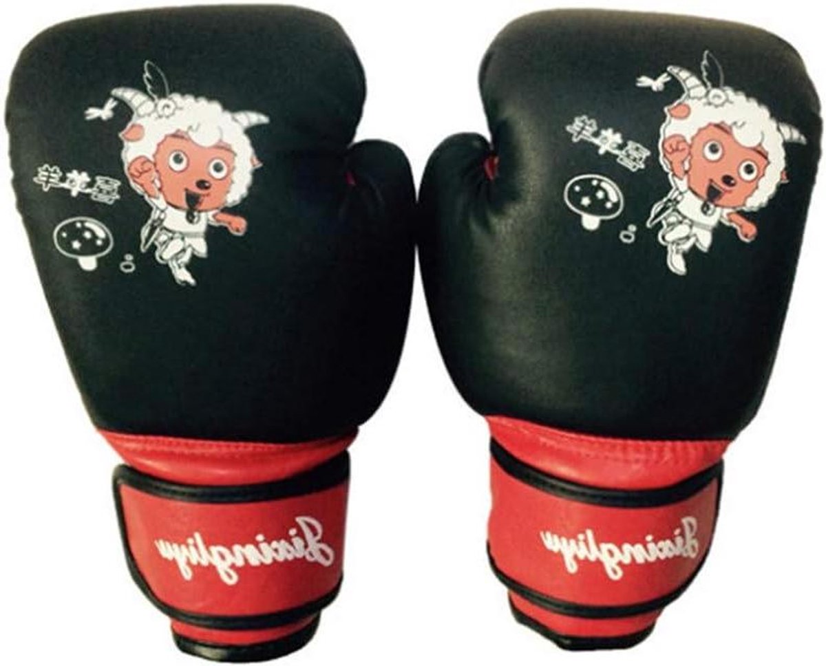 Kinder Bokshandschoenen - Sport handschoenen - Sport Training - Verstelbare polsband - 3.5oz - Zwart