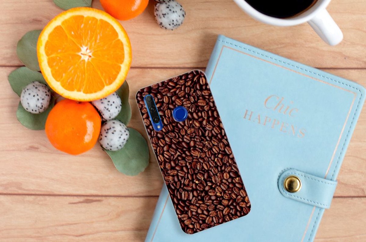 Honor 20 Lite Siliconen Case Koffiebonen