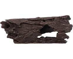 Aquarium Decoratie - Holle Boomstam - Verbeter Aquarium - Veilig Hars Materiaal - 34x16x13 cm - Bruin