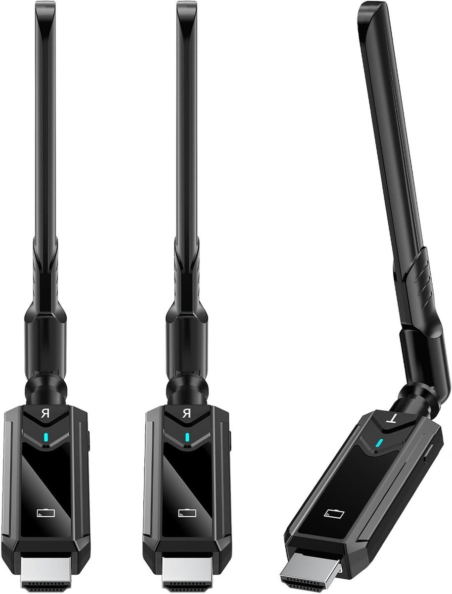 HDMI Zender Ontvanger - Draadloze Streamer - Beeld Delen - Plug en Play - 1 Set - Zwart