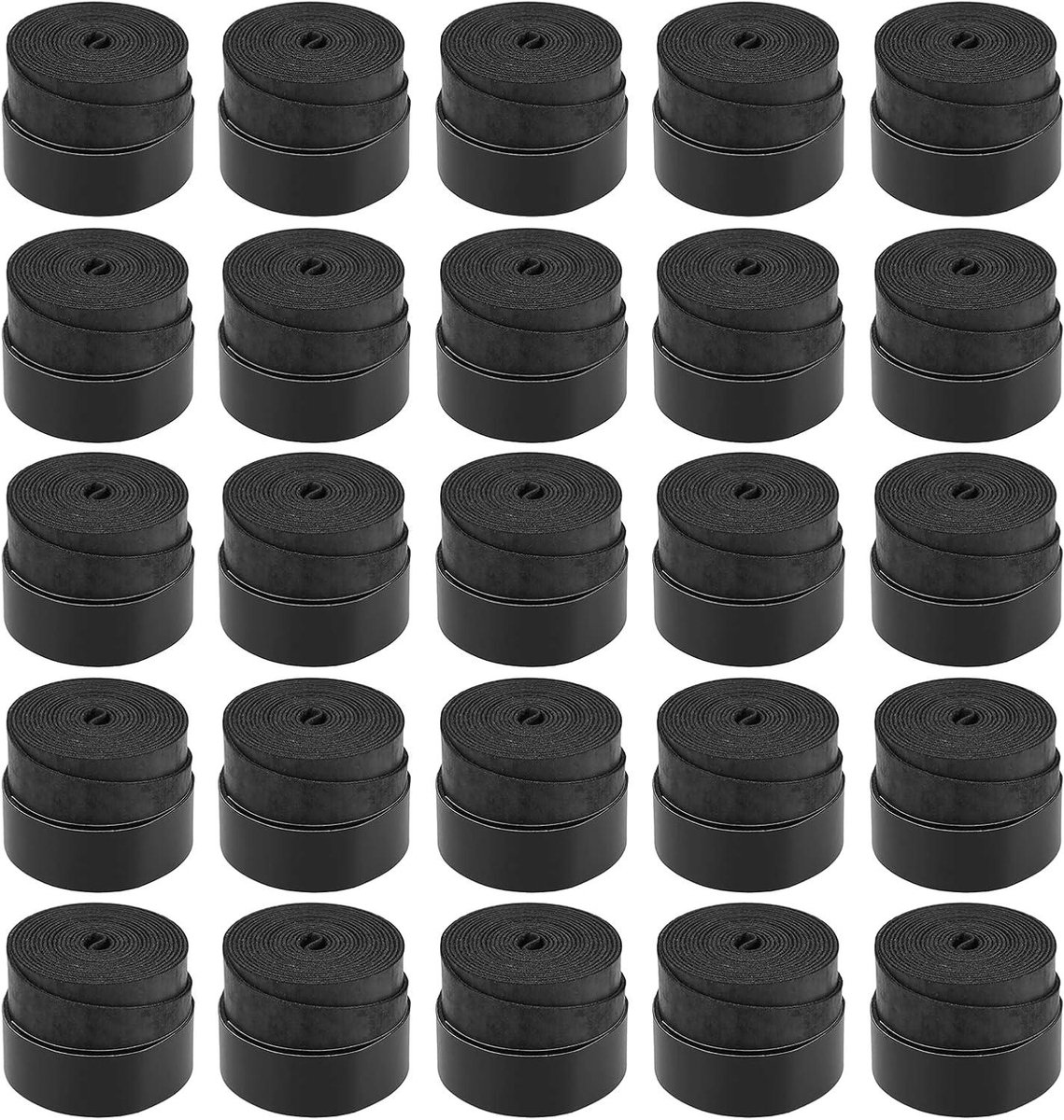 Racket Overgrips - Zweetband Grip - Sporten Verbeteren - Superdun Polyurethaan - 25 Stuks - Zwart