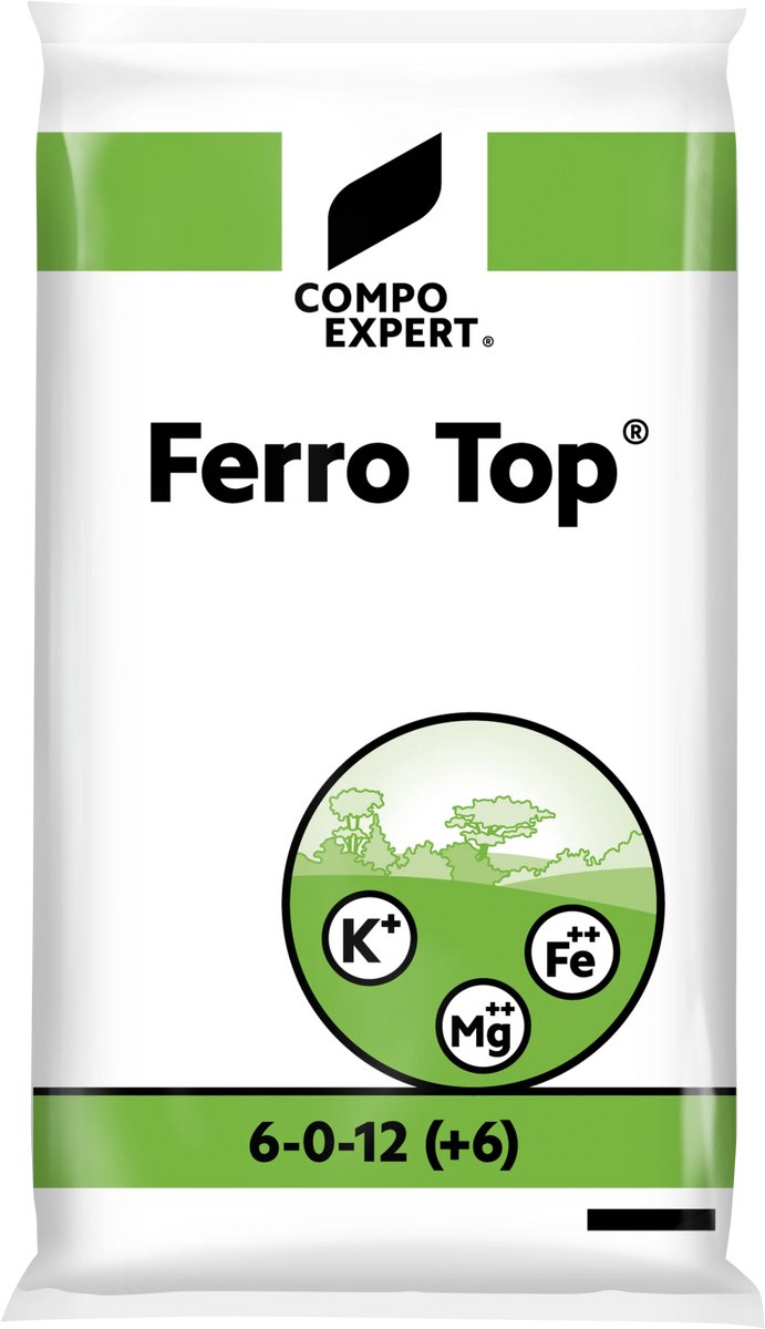 Ferro Top® 6-0-12(+6MgO+8Fe) - Compo Expert - 25 kg - (groen gazon!)